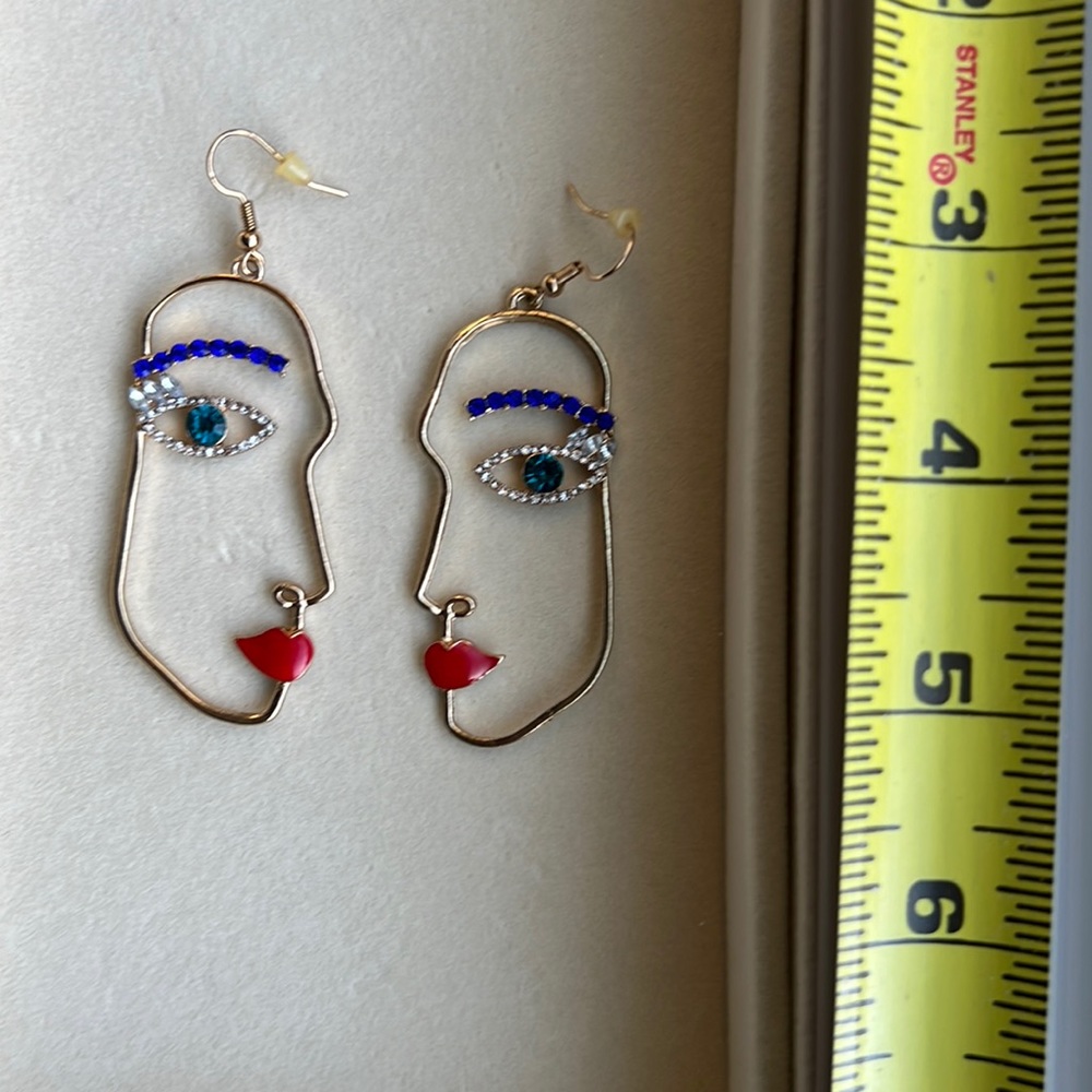 Evil eye statement earrings. NWOT.